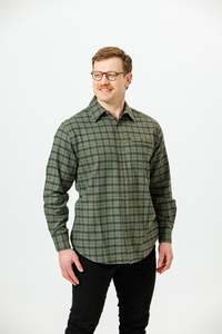 Lichfield - Double Pocket Vonella Shirt- Olive Check