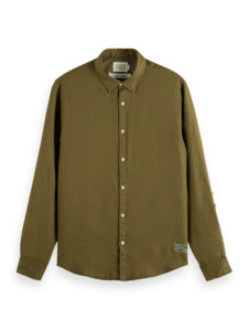 50 Shirts: Scotch & Soda - Linen Shirt - Coral Reef / Algae