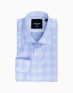 Rembrandt - Sinatra Shirt - Light Blue Glen Check