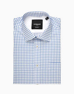 Rembrandt Sinatra Shirts: Rembrandt - Sinatra Shirt - Blue Shadow Check