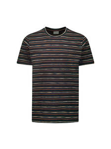 European Fashion Half Price: No Excess - Striped Crewneck Tee - Night