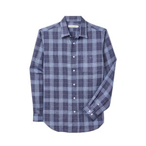 R. M. Williams - Robe Linen Check Shirt - Navy Blue