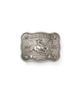 R. M. Williams - Cloudbuster Trophy Buckle - Antique Silver