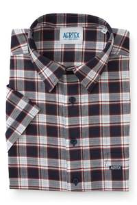 Aertex - Taunton Polo - Navy/Red Check