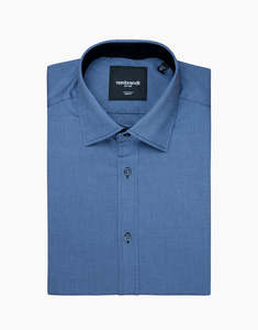 50 Shirts: Rembrandt - Barbican Shirt - Blue & Black Textured