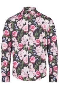 Two Flowers - Florian Shirt - Pink Floral
