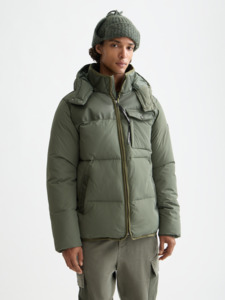 Scotch And Soda: Scotch & Soda - Hooded Puffer Jacket - Thyme