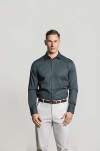 Shirts: Cutler & Co - Clyde Shirt - Dark Green
