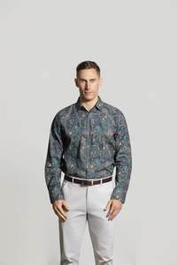 Shirts: Cutler & Co - Blake Corduroy Shirt - Sea Blue