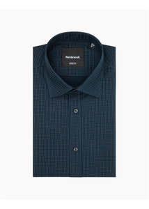 Rembrandt - Sinatra Shirt - Navy Micro-Paisley