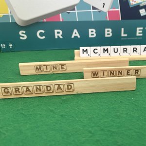 Scrabble Tile Holder (customisable) - McMurray Games - Christchurch Board Game Rentals