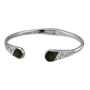 Products: Connemara Marble Trinity Knot Bangle