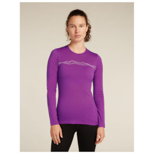 Icebreaker 200 Oasis LS Crewe Mountain Pulse - Women's