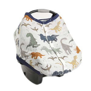 Products: Muslin Car Seat Canopy - Dino Friends