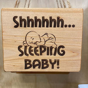 Products: Shhh Sleeping Baby Door Sign