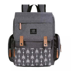 Nappy Bags: NAPPY BAG - Arrow Grey