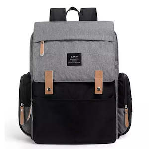 Nappy Bags: NAPPY BAG - Grey/Black