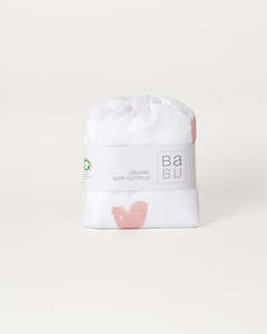 Burp Cloth: Babu - Pink Hearts Burp Cloth (2pk)