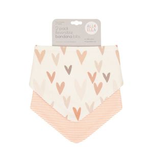 Bibs: Hearts - 2pk Bandana Bib