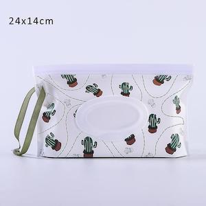 Nappy Bag Accessories: On the Go WetWipe Pouch - Cactus