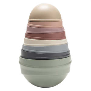 Decor: BIBS - Wobbly Tower - Pastel Rainbow