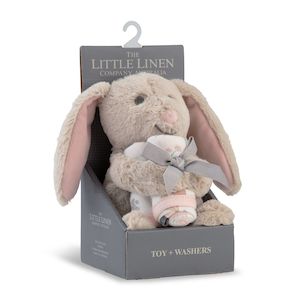 HARVEST BUNNY - LITTLE LINEN PLUSH TOY & WASHERS