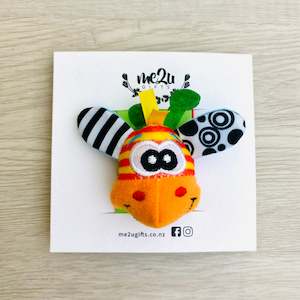 Play Time: Wrist/Foot Rattle - Zebra orange