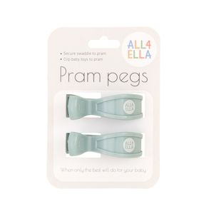 ALL4ELLA Pram Pegs Steel Blue 2 PACK