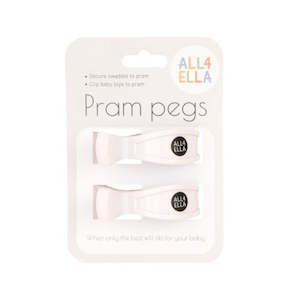 ALL4ELLA Pram Pegs White 2 PACK