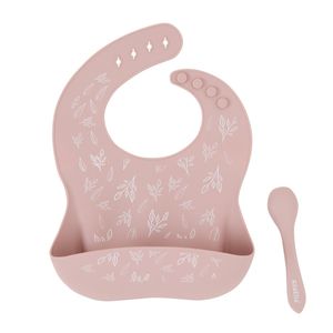 Feed Time: Bib & Spoon Combo - Dusty Pink - All4Ella