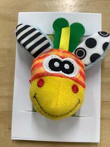 Play Time: Wrist/Foot Rattle - Zebra Yellow