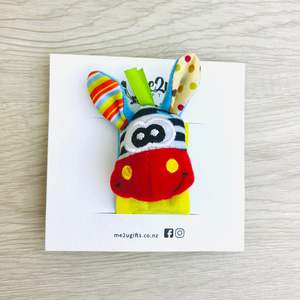 Play Time: Wrist/Foot Rattle - Zebra Red