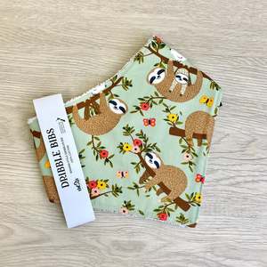 Dribble Bib - Olive Sloth