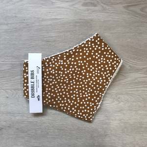 Dribble Bibs: Dribble Bib - Mustard Dot