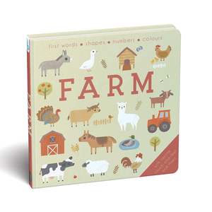 Books Board: Farm book - First words, Shapes, Numbers and colours