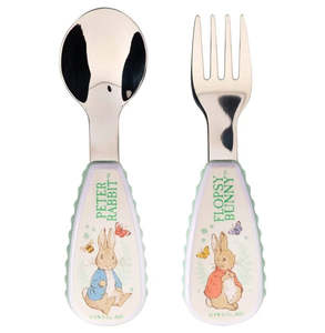 Feed Time: Peter & Flopsy 2 Piece Cutlery Box Set