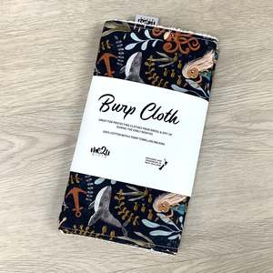 Burp Cloth: BURP CLOTH - Mermaid + Whale