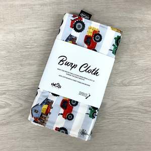 BURP CLOTH - Farm - Blue Stripe