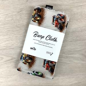 Burp Cloth - Tractors + Mud