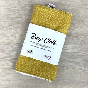 Burp Cloth: Burp Cloth - Crosshatch Yellow