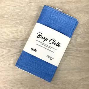 Burp Cloth - Crosshatch Blue
