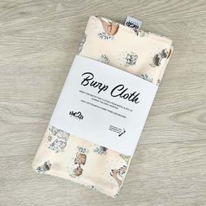 BURP CLOTH - Forest Animals Peach