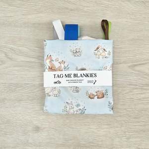 Tag-Me Blankie - Forest Animals Blue