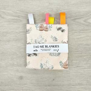 Tag-Me Blankie - Forest Animals Peach