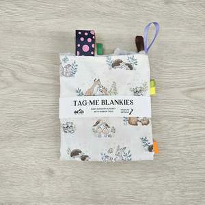 Tag-Me Blankie - Forest Animals White