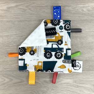 Tag-Me Sensory Blankie MINI - Digger