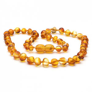 Amber Teething Necklace - Honey 32cm