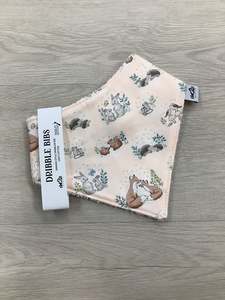 Bandana Bib | 3mo+ | Forest Animals Peach
