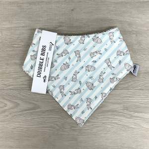 Bibs: Bandana Bib | 3mo+ | Bunny Blue Stripe