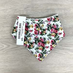 Bandana Bib | 3mo+ | Vintage Floral - White